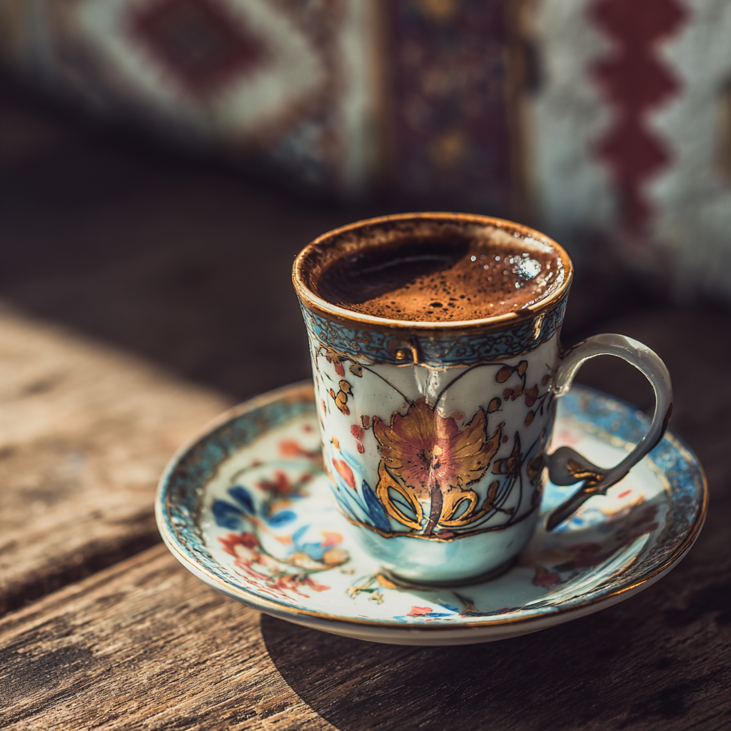 Traditional double teapot çaydanlık used for brewing Turkish tea.