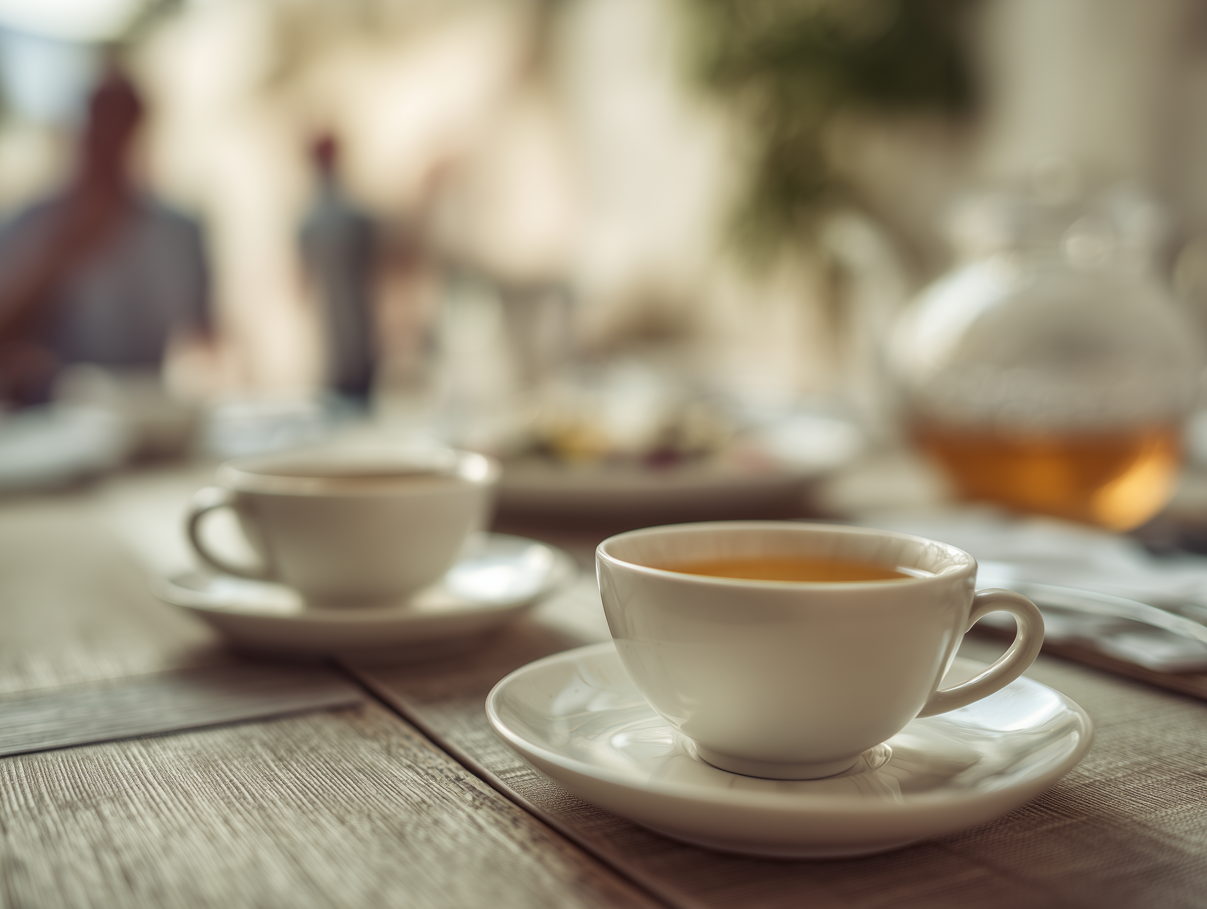 People sharing tea in a traditional Turkish setting.